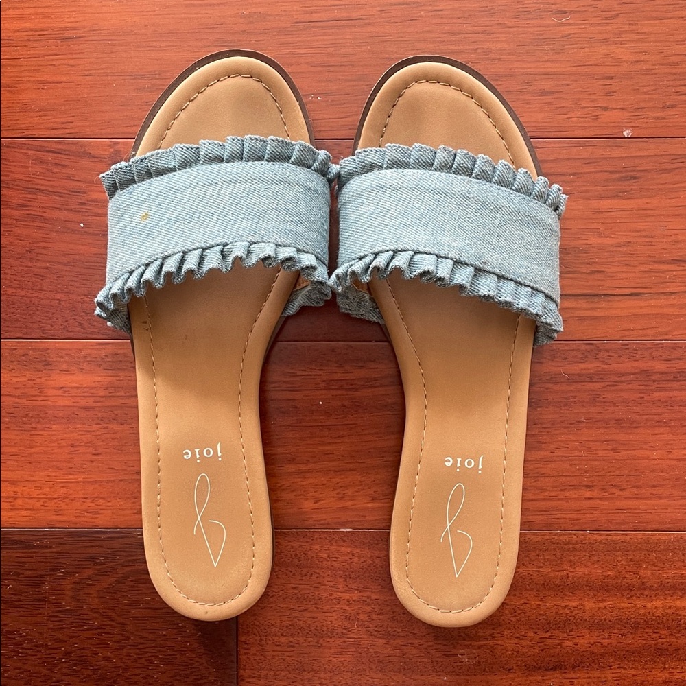 JOIE Women's Denim Slide Loafers Size 7.5 W